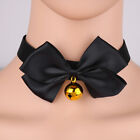 Black Ribbon Bow&Bell Choker Collar Necklace Anime Costume Cosplay Accerssory