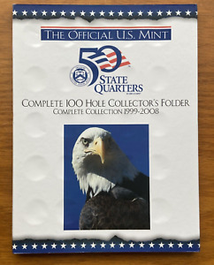 The Official U.S. Mint 50 State Quarters Complete 100 Hole Folder Album