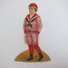 Victorian Trade Card Lion Coffee Paper Doll Boy Red Sailor Suit Mason Antique
