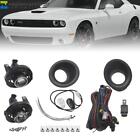 For 2015-2022 Dodge Challenger Fog Light Lamps+Wiring+Switch Kit Clear Lens PAIR