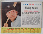 1963 JELLO Mickey Mantle #15 High Grade