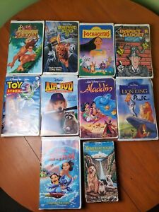 Lot of 10 VHS Tapes, Disney Movies