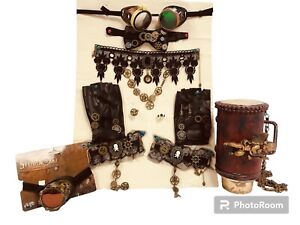 Vintage estate junk drawer lot wholesale resale steampunk toy goggles purse ring
