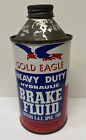 1964 Vintage GOLD EAGLE GRAPHIC CONE TOP CAN BRAKE FLUID GAS OIL CHICAGO ILL