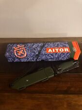 Aitor 16047 OD Green Nato Bowie Tactical Fixed Plain Blade Knife + Sheath