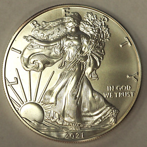 2021 **UNCIRCULATED** AMERICAN SILVER EAGLE TYPE 1 **1 Troy OZ .999**  FREE SHIP