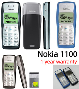Nokia 1100 Classic Phone Unlocked 2G GSM 900/1800MHz cellphone +1 Year WARRANTY
