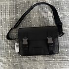 NWT COACH Men's TRACK C3747 Messenger X-body Bag Sig C & Leather In BLACK Nickle