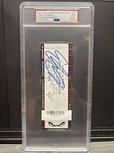 Ethan Salas 2023 Pro Debut Full Game Used Ticket Signed PSA COA Pop 2 Higher!