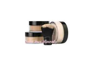 4pc FULL SIZE KIT (FAIR 2) Mineral Makeup Set Kabuki Bare Face Powder Foundation