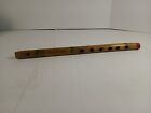 Rare Made In India  13” Wooden Flute Vintage Hand Carved Flute Bamboo