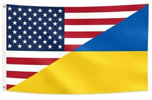 Ukraine Flag 3x5ft I Stand With Ukraine Ukrainian Flag Banner 100D Polyester 5X3
