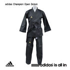 Adidas Men's Champion Uniform/Dobok/ITF Style/Open type uniform/Black Uniform
