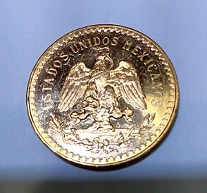 1821-1947 Mexican 50 PESOS PROOF LIKE GOLD COIN! RARE PROOF LIKE!