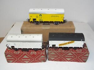 MARKLIN HO SCALE LOT OF 3 OLDER FREIGHT WAGONS, USED