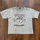 Wolf Vintage T Shirt Gray Crop 90s Single Stitch Animal Republic Lost Rap Music