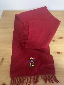 Lambs Wool Mickey Mouse Scarf Genuine Disney Ox Blood Red
