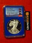 2020 S PROOF SILVER EAGLE NGC PF70 ULTRA CAMEO FIRST DAY OF ISSUE FDI BLUE CORE