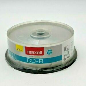 Maxell Maxdata CD-R Music, Data, Discs 25 Count, 80 min; 700 MB. NEW