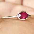 Indian Ruby Gemstone Ring Handmade 925 Sterling Silver Woman Ring All Size HM261