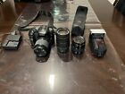 sony alpha a100 dslr camera (with 3 Lenses And Flash)