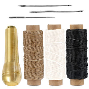 Leather Waxed Thread Stitching Needles Sewing Tools Kit for Tent Shoes Repairing