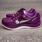 Nike Womens Lunarglide Plus 5 599395-501 Purple Running Shoes Sneakers Size 9.5
