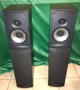 PAIR OF INFINITY REFERENCE 2000.5 2-WAY FLOOR TOWER SPEAKERS BOTH SOUND GREAT.