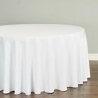 1 or 10 LinenTablecloth 132 in. Round Poly Wedding Banquet Tablecloths 28 Colors