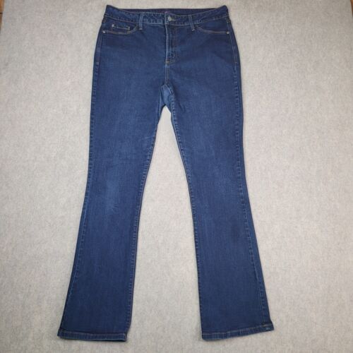 NYDJ Jeans Size 12 Womens Billie Mini Bootcut Blue Denim Pants 32x31 Made In USA