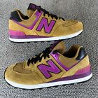 New Balance 574 Brown Purple Casual Shoes Sneakers Women's Size 9B