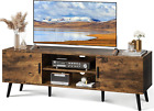 Rustic TV Stand with Cabinets | 55 Inch TV | Entertainment Center
