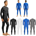 US Mens Mock Neck Full Body Unitard Leotard Bodysuit Spandex Zentai Suit Costume