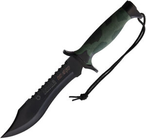 Aitor Oso Fixed Blade Knife Green/Black Camo Polymer Stainless Clip Point