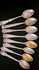 Vintage Sterling Set Of 8 Small Tiffany & Co Tea Spoons