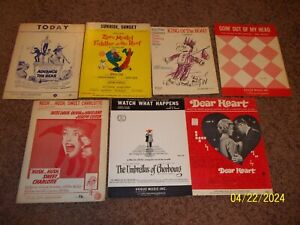 Lot of 7 Vintage Sheet Music All 1964