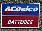 c.1970s 80s Original Vintage AC Delco Batteries Sign Metal Embossed Gas Oil COOL