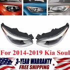 1 Pair Headlight For 2014-2019 Kia Soul Halogen Chrome Headlamps Left+Right Side (For: 2016 Kia Soul)
