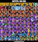 100 Outfits FN STW, The Reaper, Glow, Elite Agent, Marshmello, Sith Trooper
