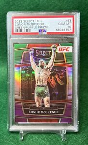 2022 Select UFC Conor McGregor Green/Purple Prizm PSA #93 GEM MT 10