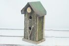 Larger Two Hole Bird House Hand Made Salvaged Antique Barn Wood Tin Roof