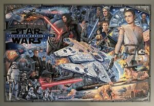 Star Wars The Force Awakens Screen Print Ise Ananphada Mondo Bottleneck Poster
