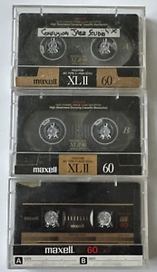 Vintage Maxell XLII 60 High Bias Cassette Tapes Lot Of 3 Used Free Shipping