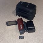 Sony Handycam DCR-SX41 Digital Camcorder Video Camera Red 60x Zoom Zeiss TESTED