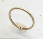 Polished Twisted Textured Ring Real Solid 10K Yellow Gold Sizes 5 ~ 9