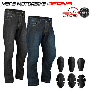 Men's Motorbike Pants Motorcycle Riding Jeans Denim Racing Trousers CE Armoured