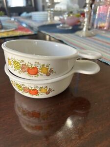 Vintage Set of 2 Corning Ware Spice of Life Grab It Mini Cass Dishes P-150-B