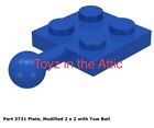 Lego 1x 3731 Blue Plate, Modified 2 x 2 with Tow Ball Unitron 1793