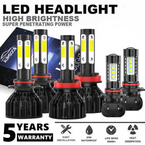 For Subaru Impreza 2008-2014 6000K LED Headlight Bulbs High Low Beam Fog Light