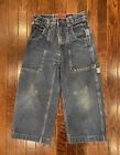 Paco Boy’s Baggy Loose Fit Jeans Distressed Cargo Carpenter Y2K Size 10 Skate